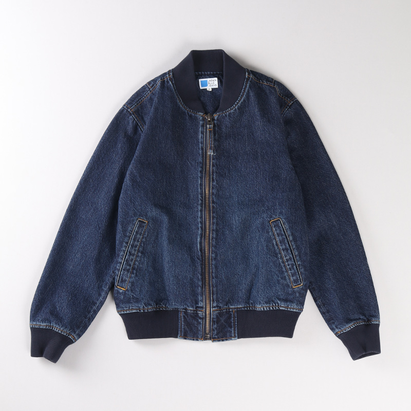 13oz Denim Bomber Jacket経年変化写真1